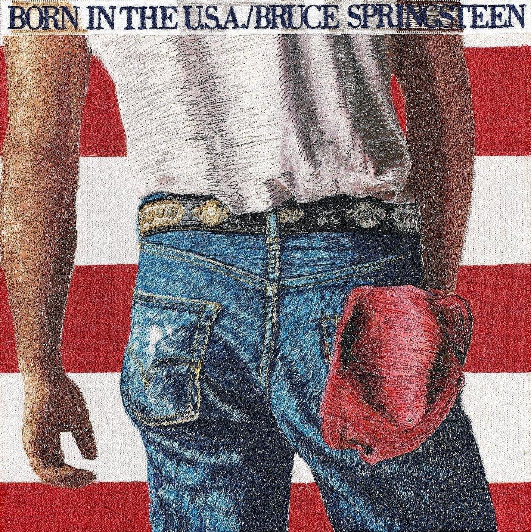 Bruce Springsteen, Born in the U.S.A. Embroidered Artwork Art