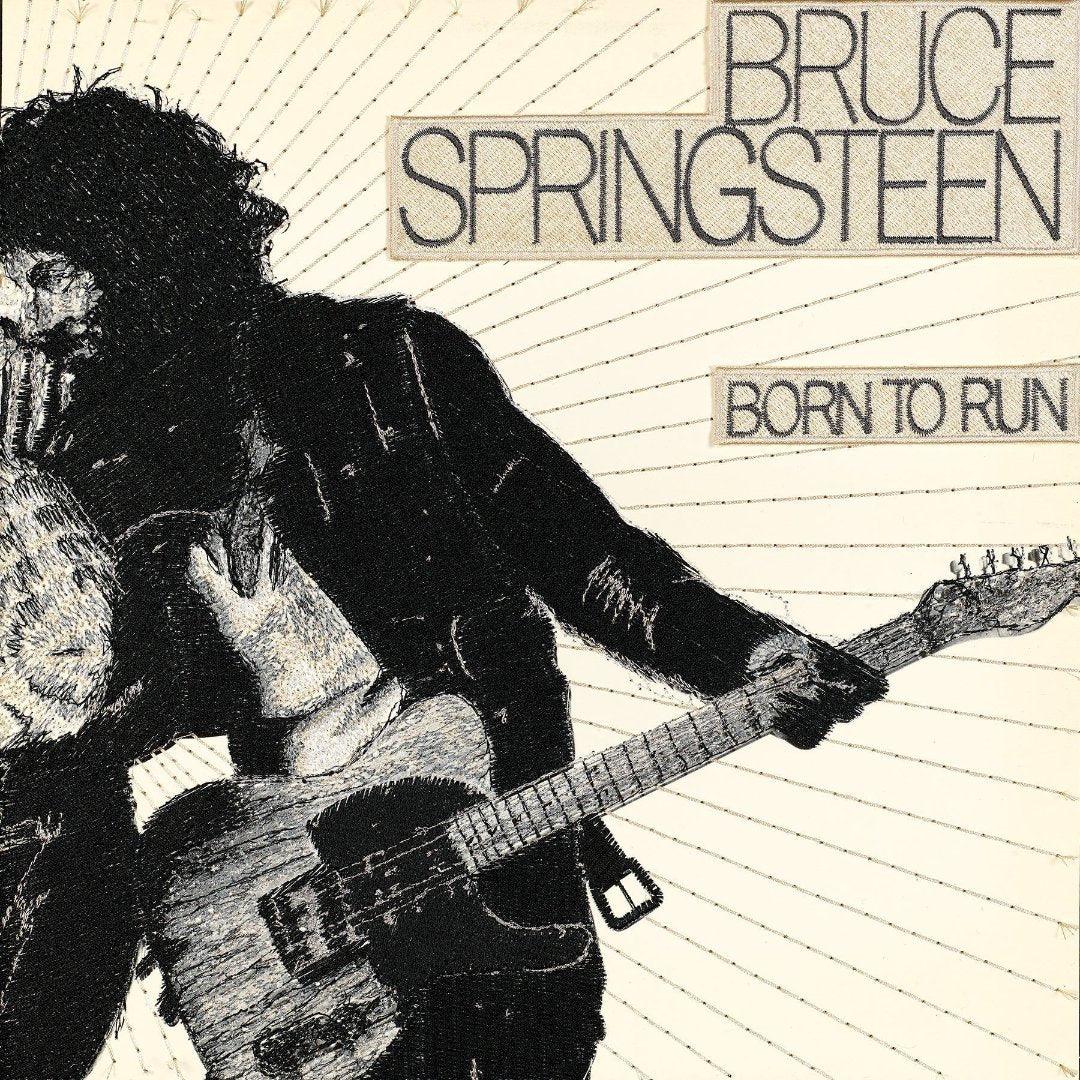 Bruce Springsteen, Born to Run Embroidered Artwork Art