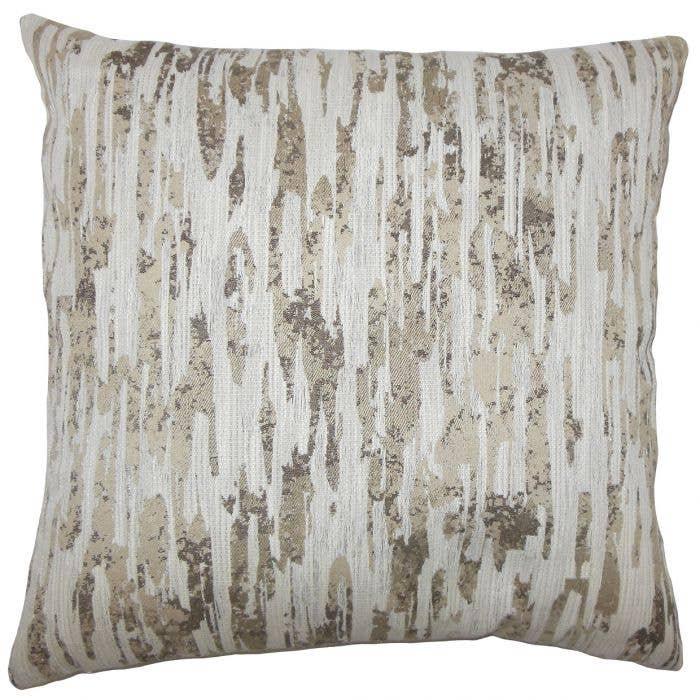Brushstroke Pillow 22" x 22" Alabaster Pillows