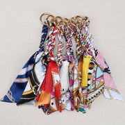 Boho Simple Scarf Tassel Bag Charm Keychain