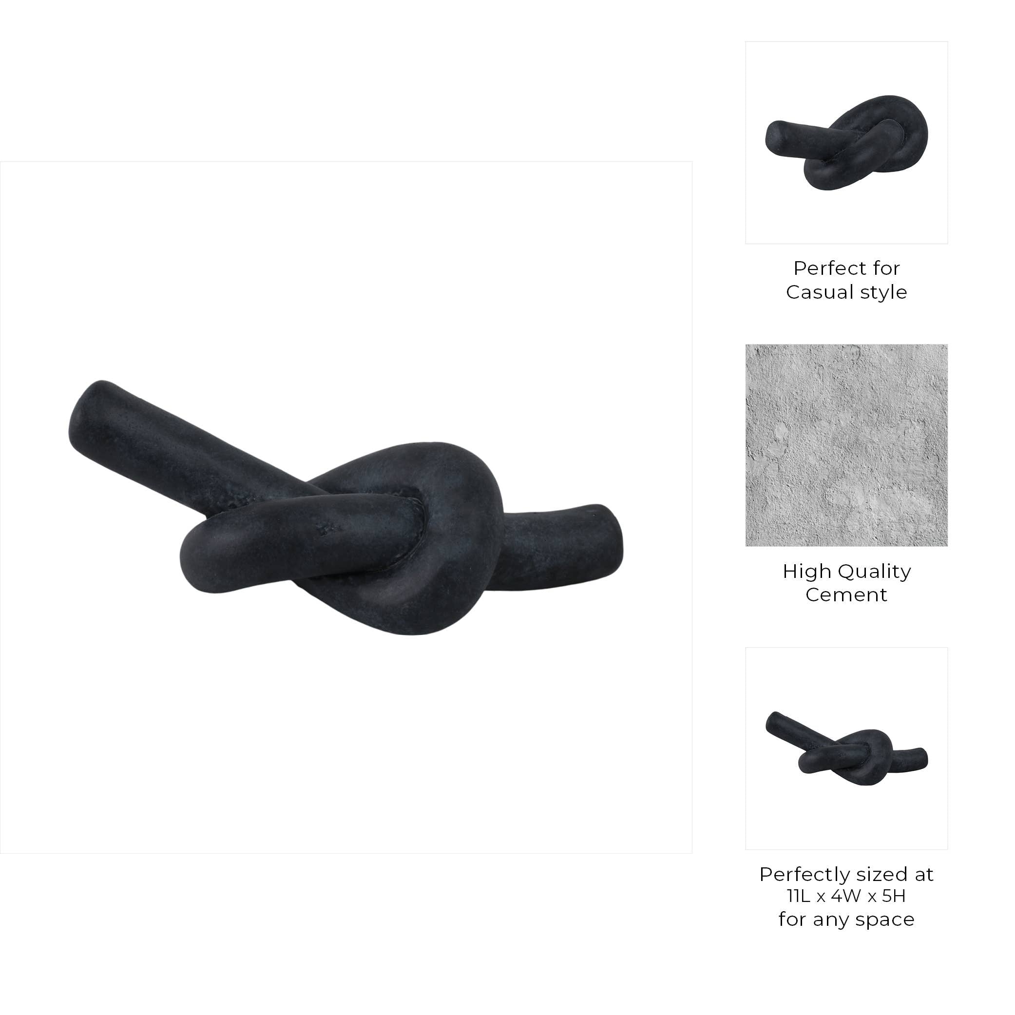 Black Ceramic Knot Object