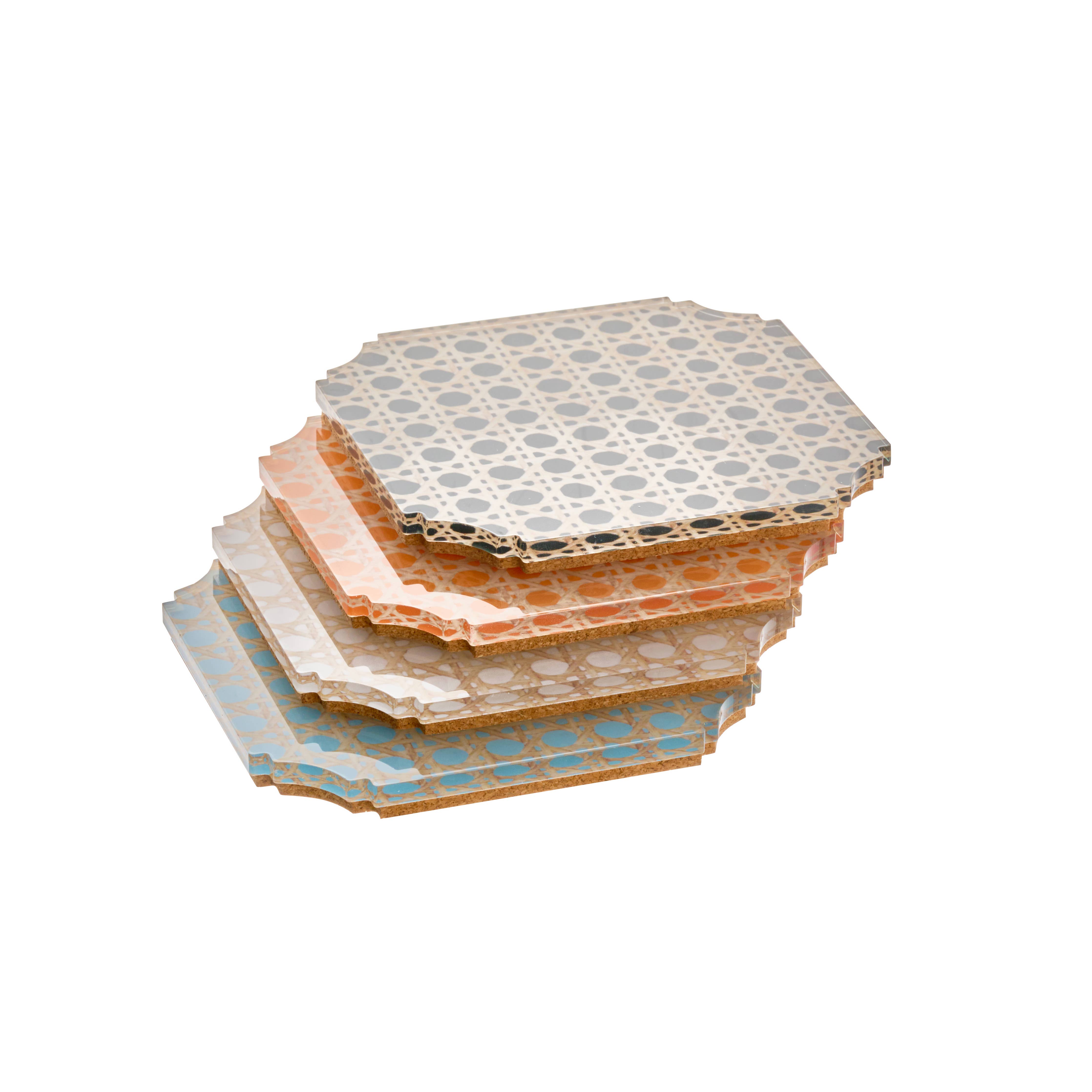 Rattan Coaster Set S/4