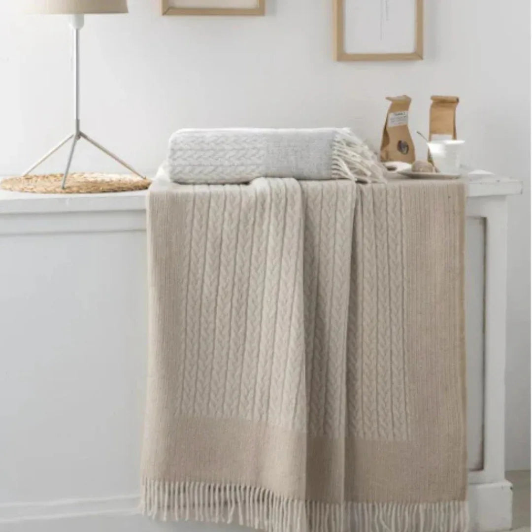 Personalized Monogram Cable Throw Throws