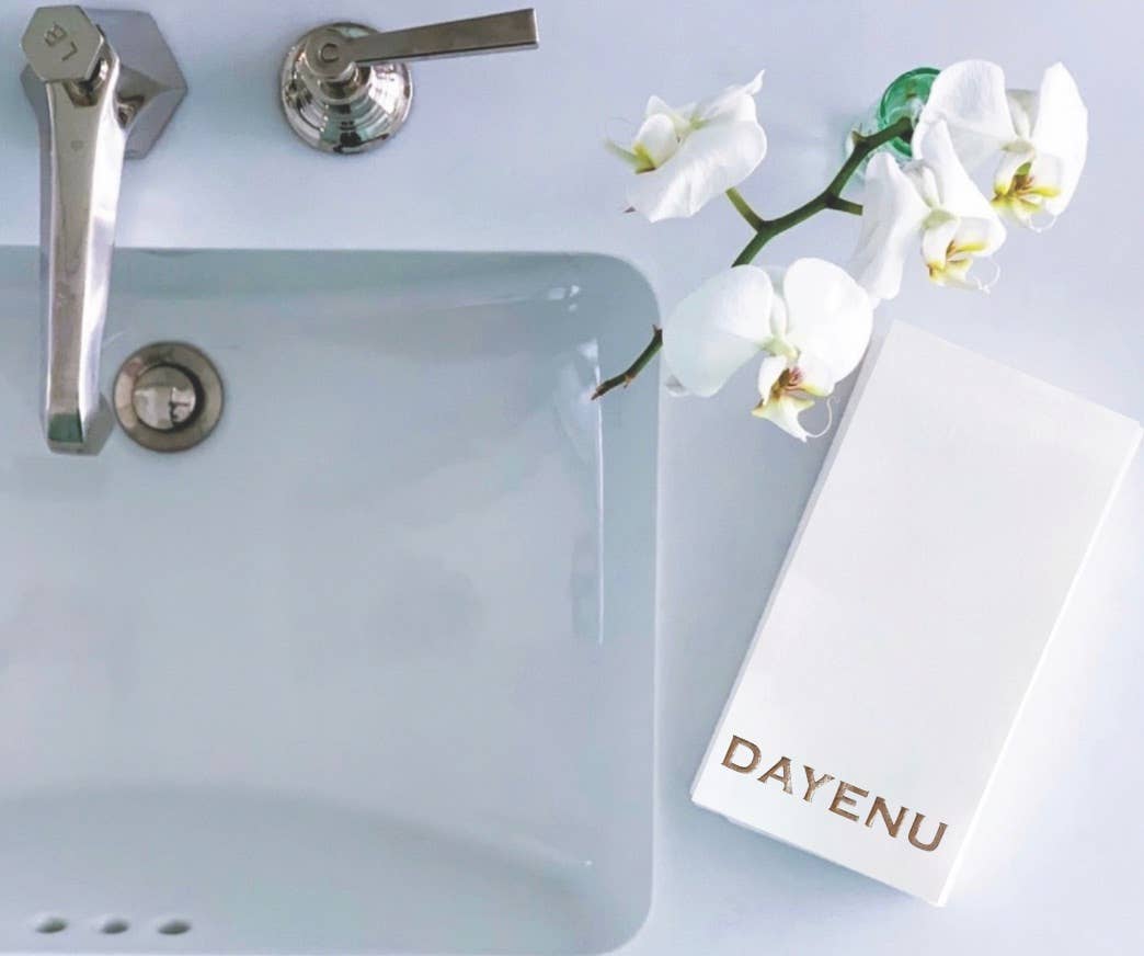 Cloth-Like Disposable Guest Towels: Beach Scene Hand Towels & Holders