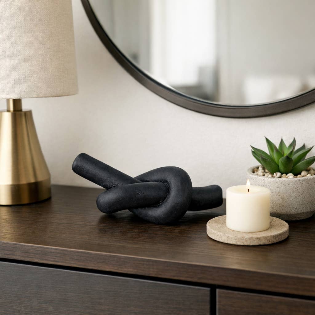 Black Ceramic Knot Object