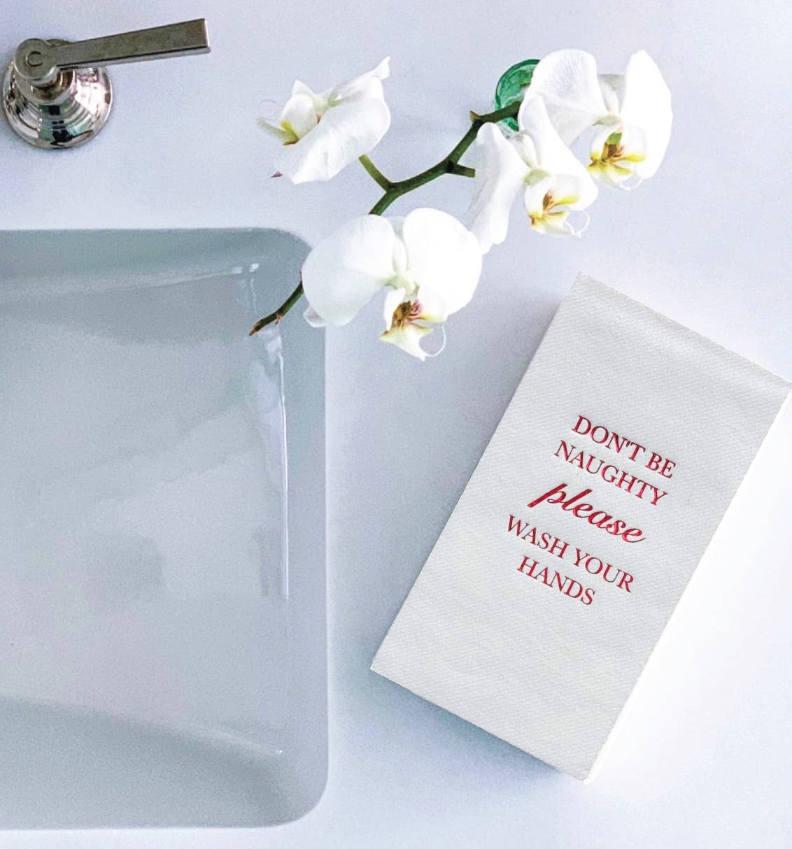 Cloth-Like Disposable Guest Towels USE ME Gold Hand Towels & Holders