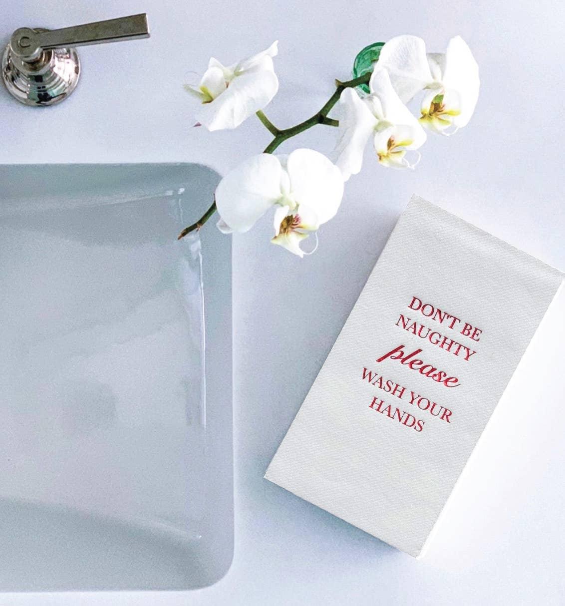 Cloth-Like Disposable Guest Towels Shabbat Shalom Hand Towels & Holders