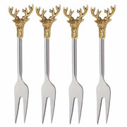 Gilded Deer Fork Set Serving Fork