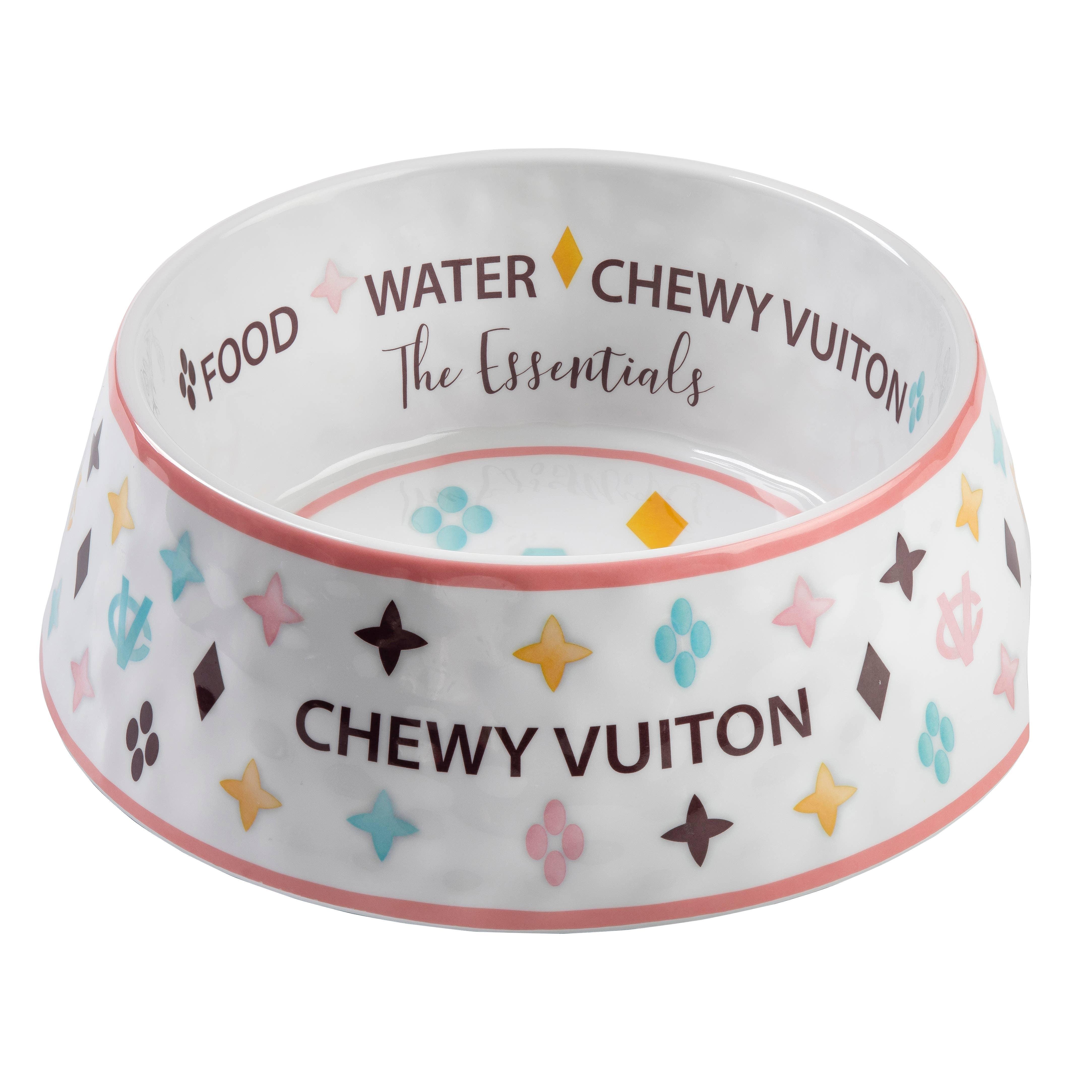 Chewy Vuiton Dog Bowl Pet Gifts