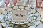 Place Card Set: Metallic SIT HERE Place Card Set