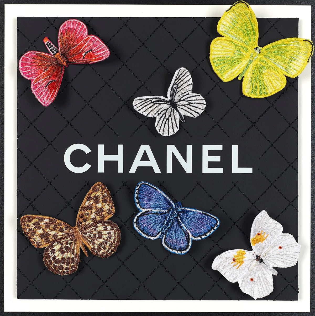 Butterfly Swarm 12”x12” Chanel