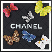 Butterfly Swarm 12”x12” Chanel Art