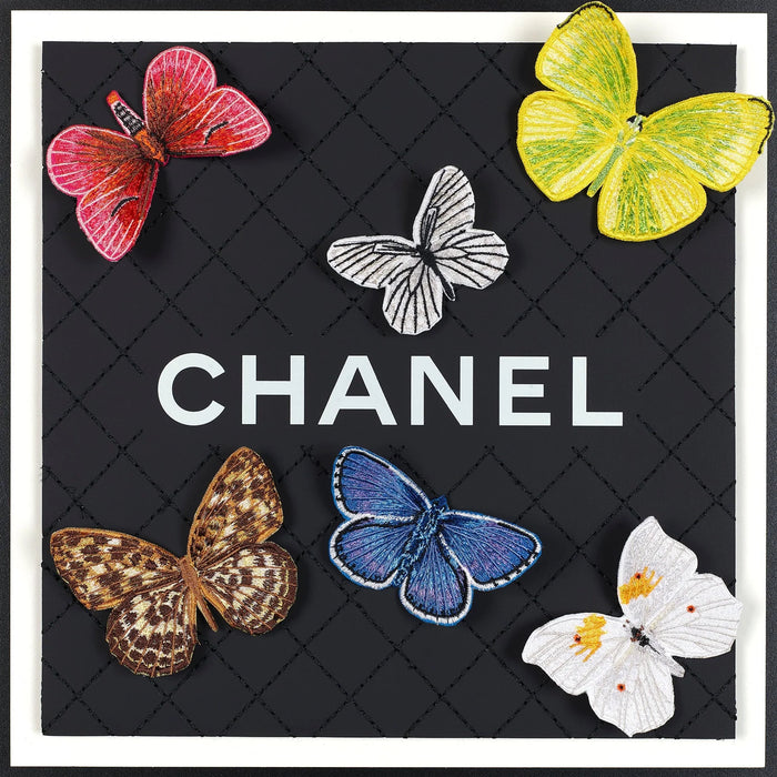 Butterfly Swarm 12”x12” Chanel