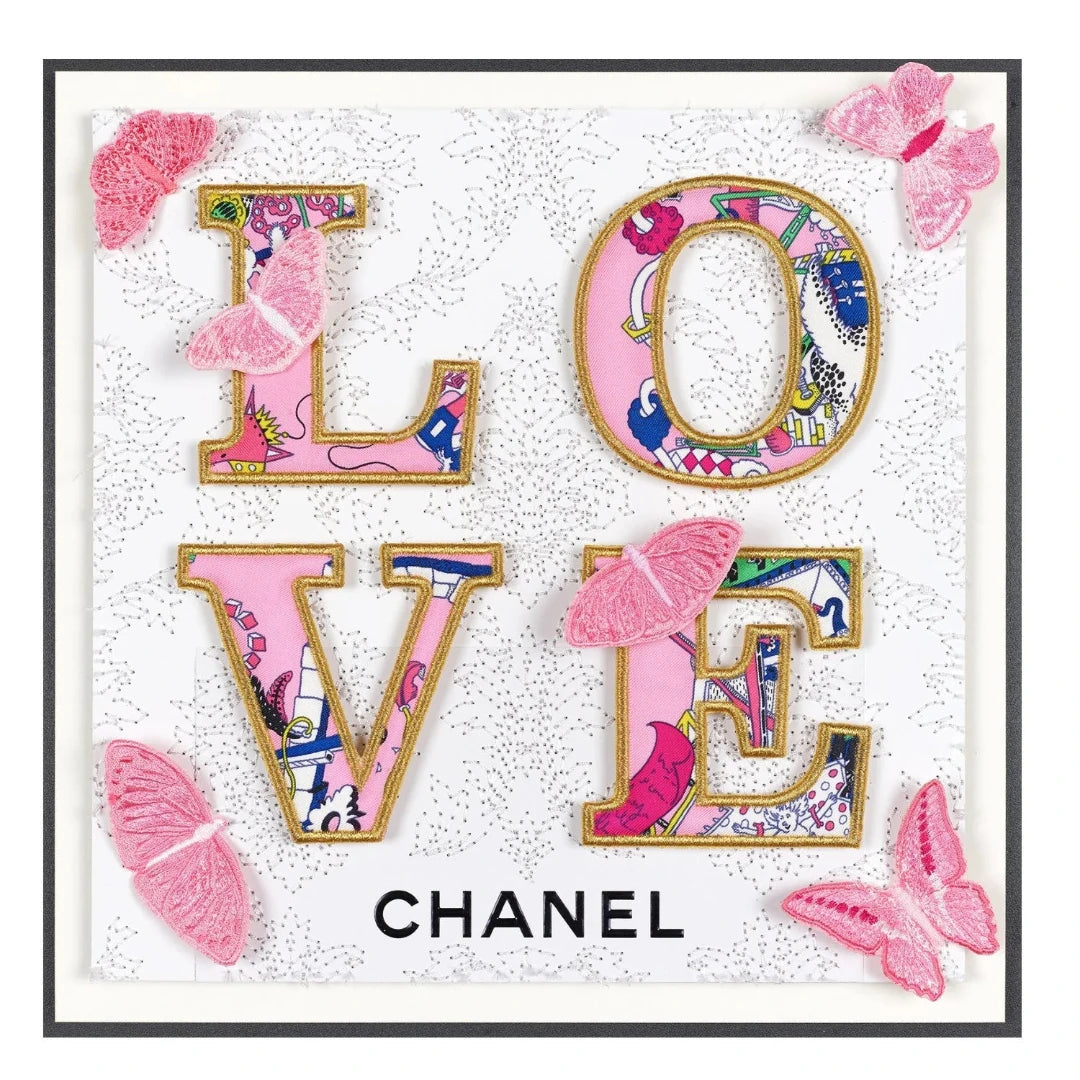 Chanel White Love 12"x12"