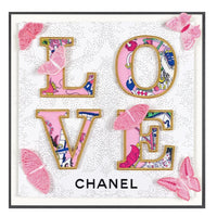 Chanel White Love 12"x12"