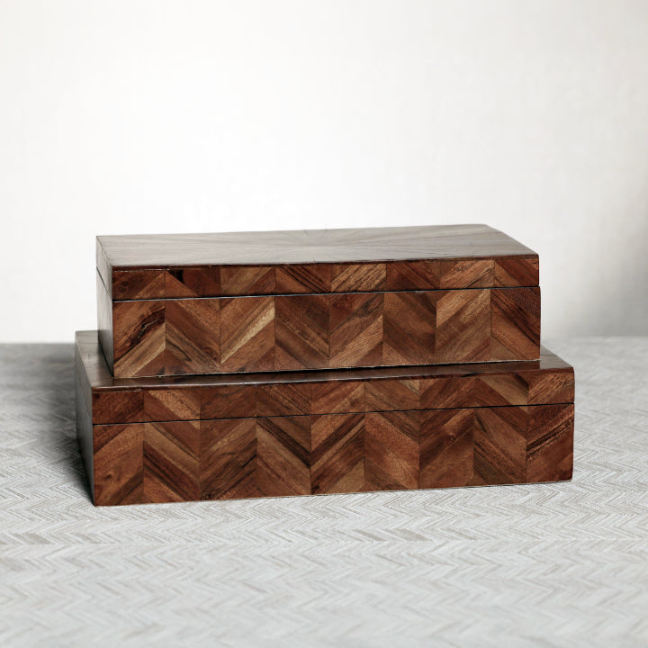 Chevron Wood Box