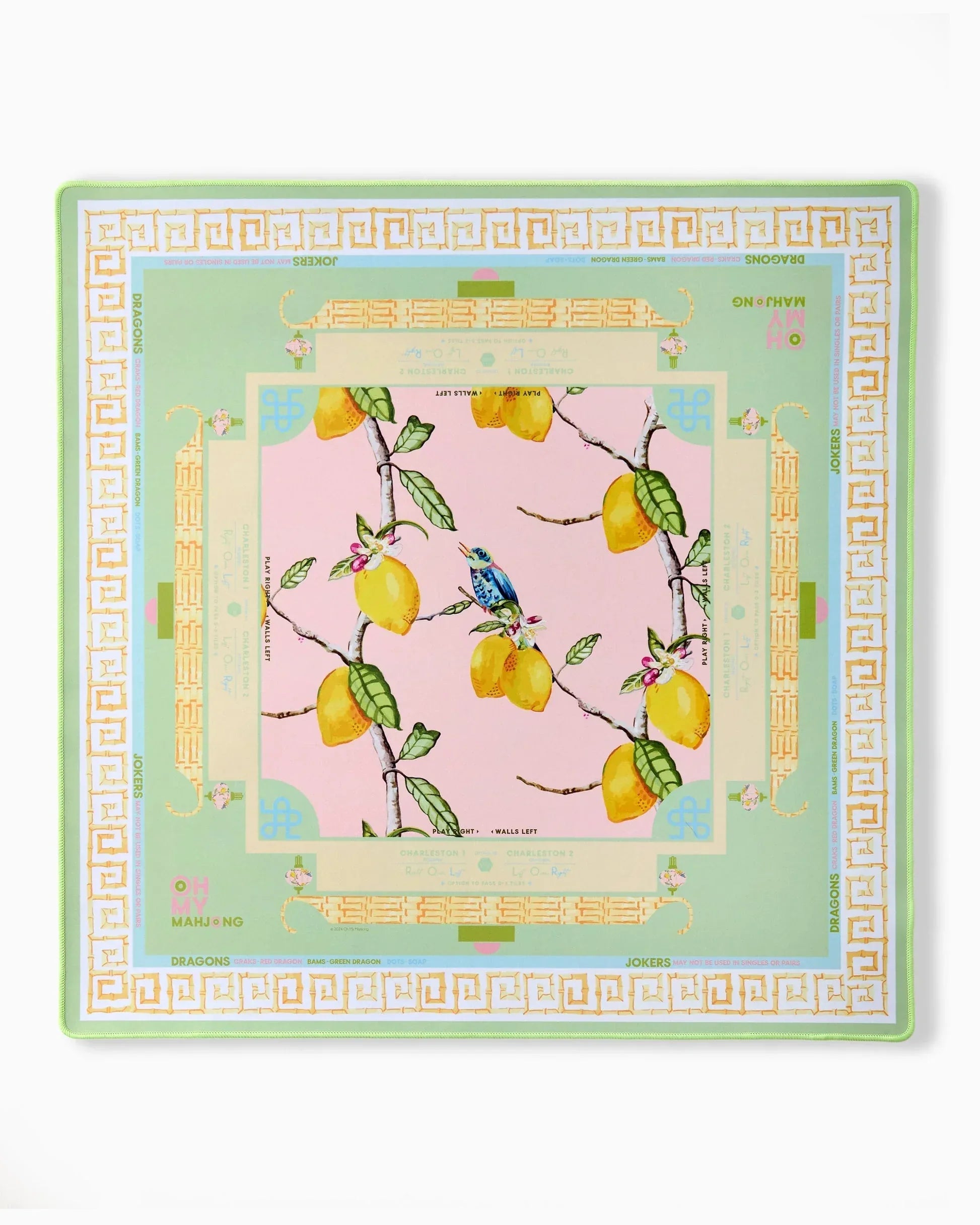 Mahjong Mat Citrus Songbird Mat Games - Oh My Mahjong