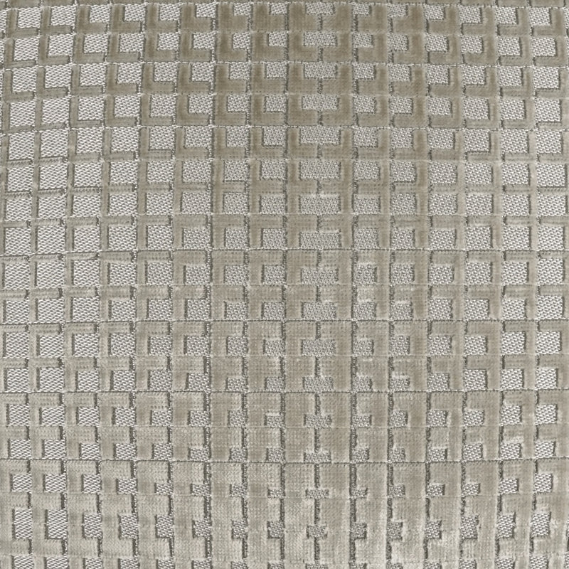 Textured fabric pattern with a grid-like structure in neutral tones.
