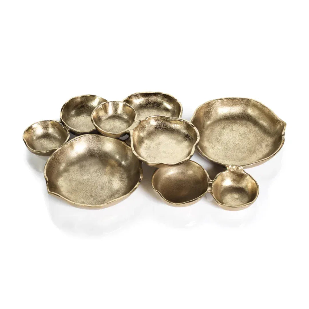Cluster Of Bowls Dark Gold Serving Bowl