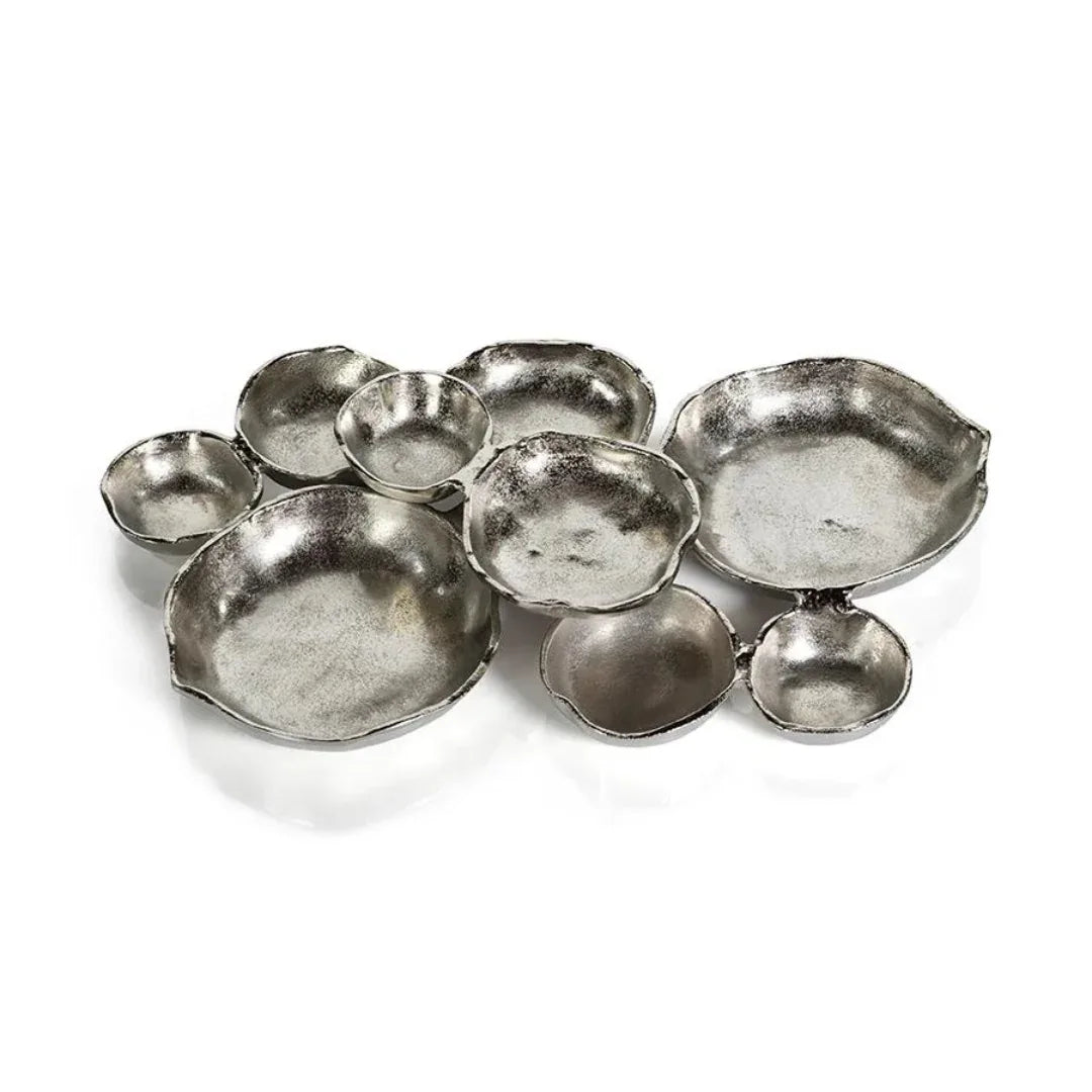 Cluster Of Bowls Dark Silver Serving Bowl