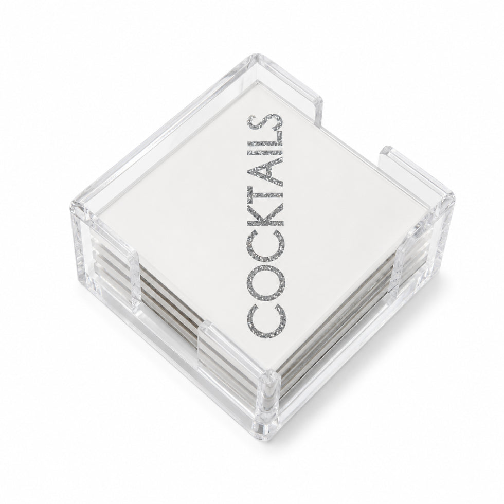 Acrylic Coasters - Set of 4 - with Base