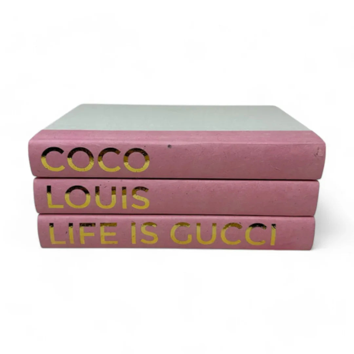 Pink & Gold Three Volume Fashion Set: Coco, Louis, Life is Gucci