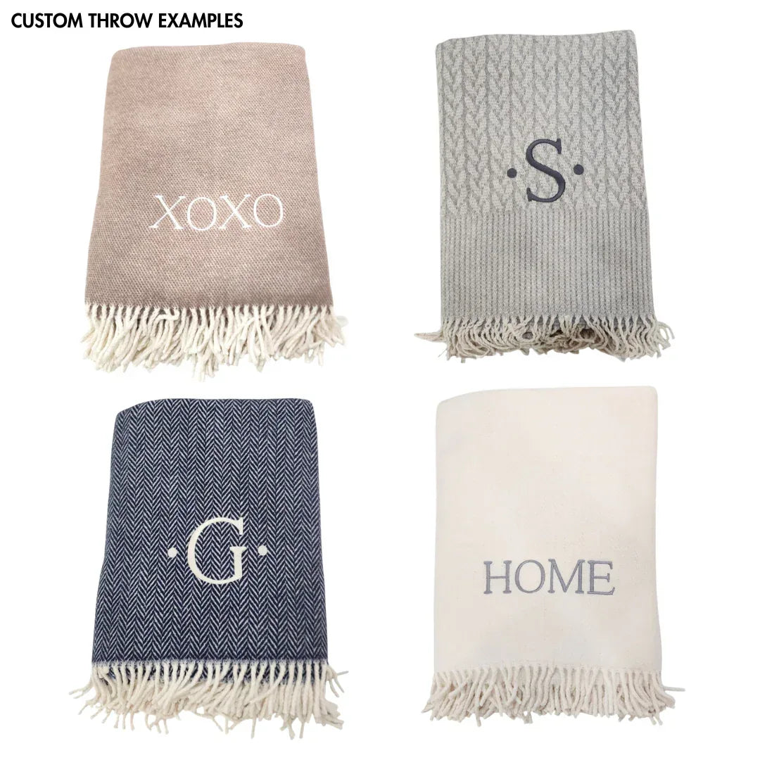 Personalized Monogram Pixel Throw Throws
