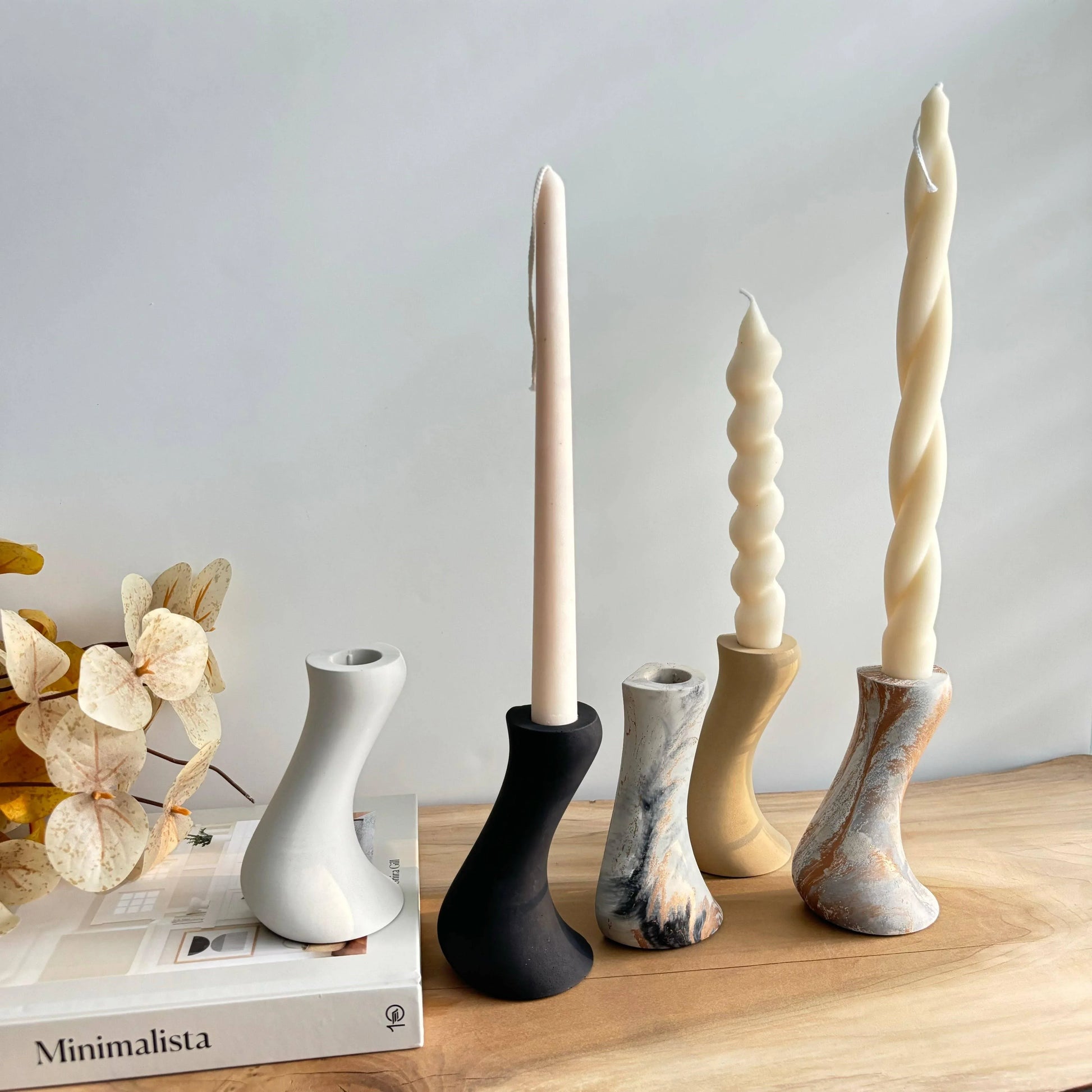 Leto Taper Candle Holder s/2 Votives, Hurricanes & Candleholders