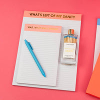 Wait, What Was I Doing? - Lined Notepad - Coral Pink - 65 perforated pages - 5x8 Notepads