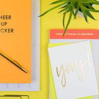 Things I'll Probably Do Tomorrow - Lined Notepad - Neon Orange - 65 perforated pages - 5x8 Notepads