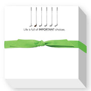 IMPORTANT CHOICES GOLF CHUBBIE NOTEPAD Notepads
