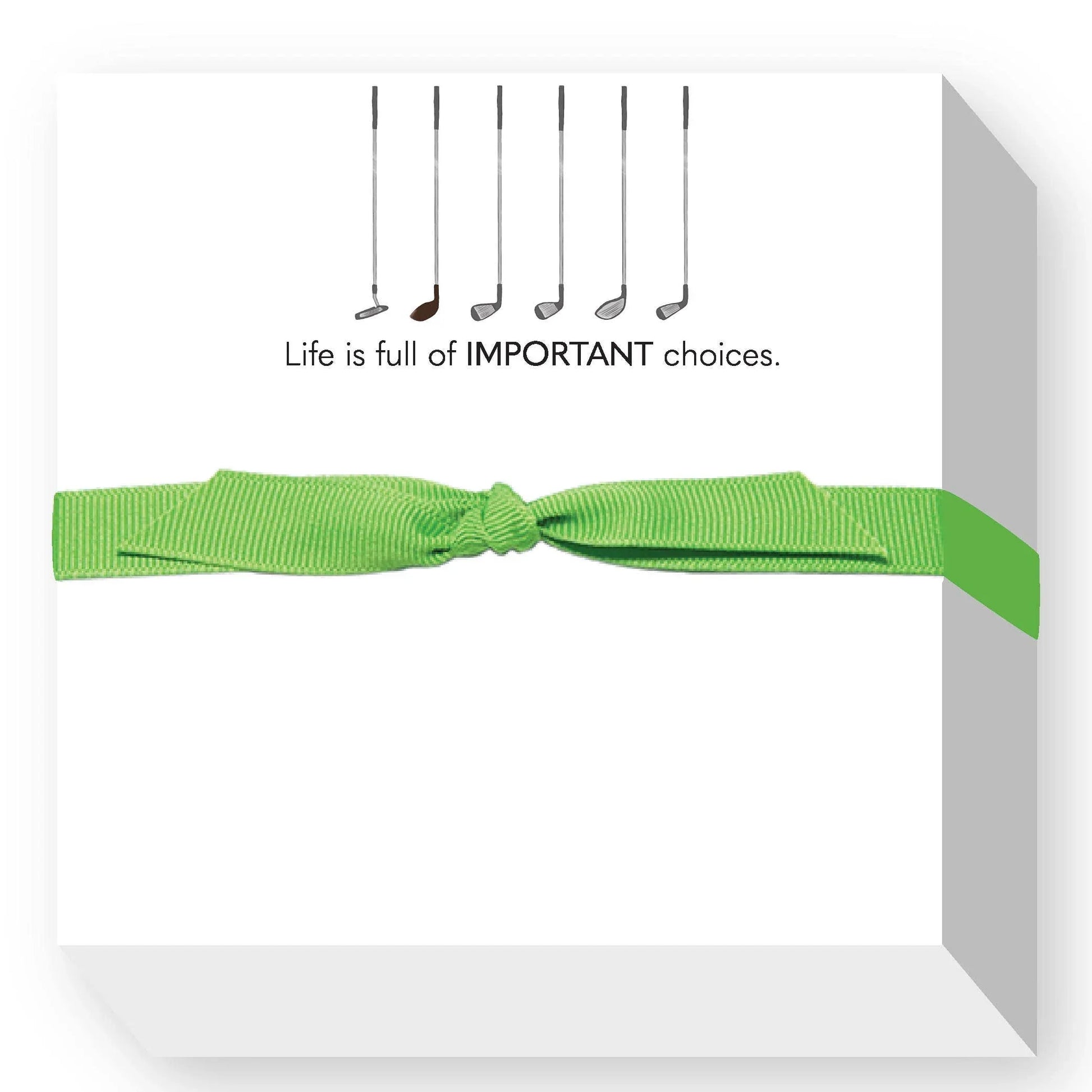 IMPORTANT CHOICES GOLF CHUBBIE NOTEPAD Notepads