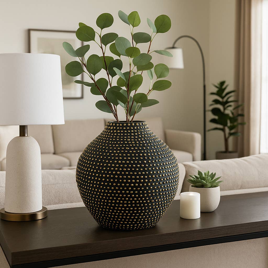 Beaded Ceramic Sculptural Vase