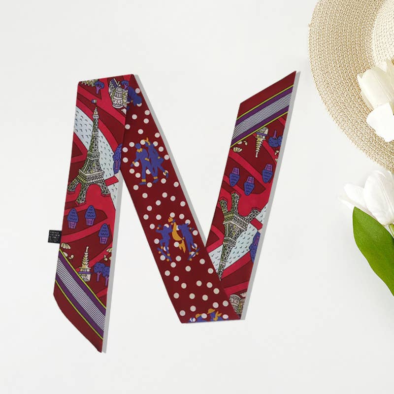 Versatile Printed Scarf Headband Fashion Accessory