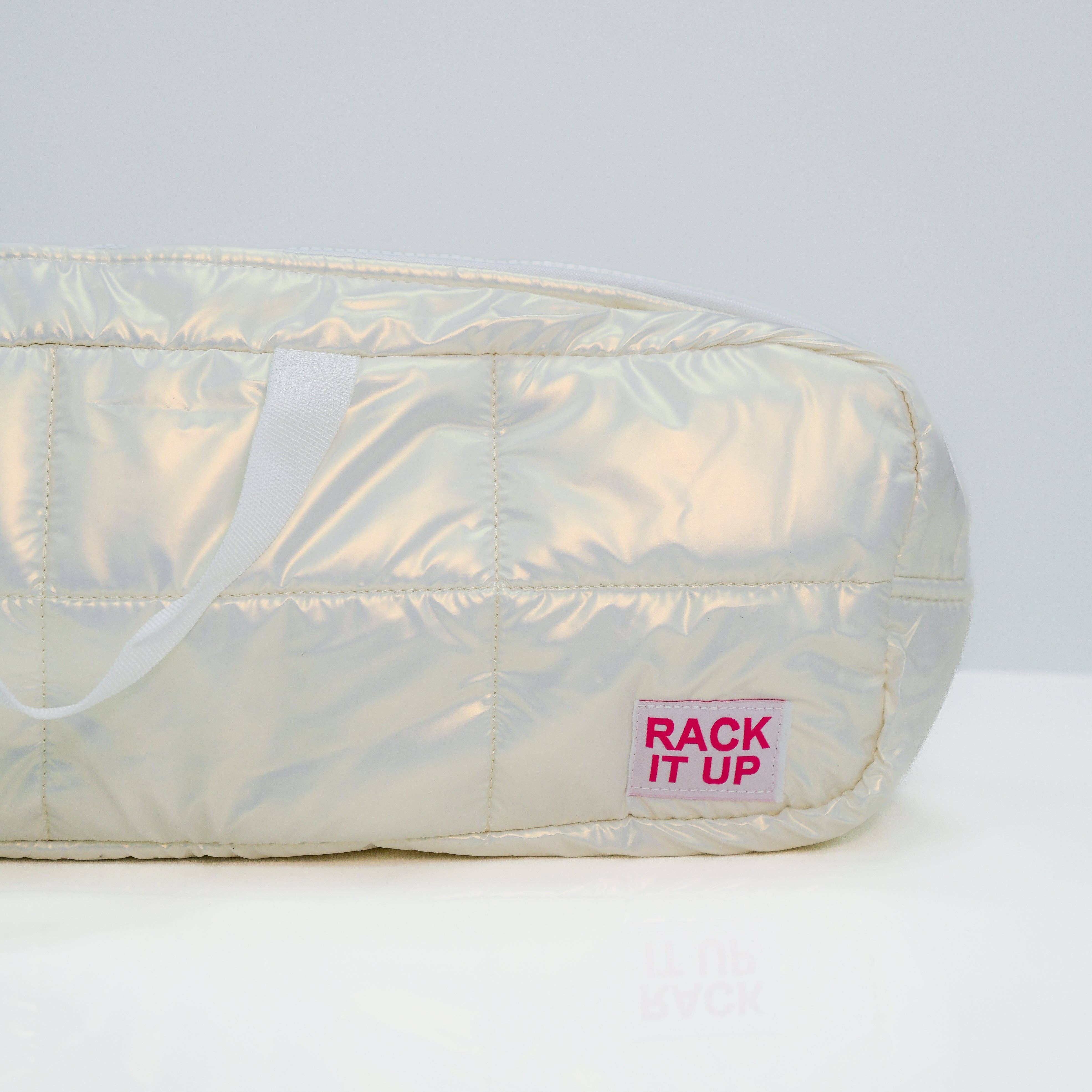 Rack It Up Metallic White Bag