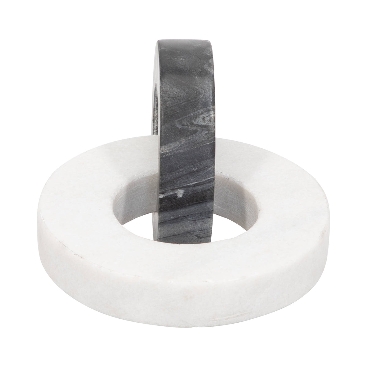 Interlocking Marble Ring Sculpture
