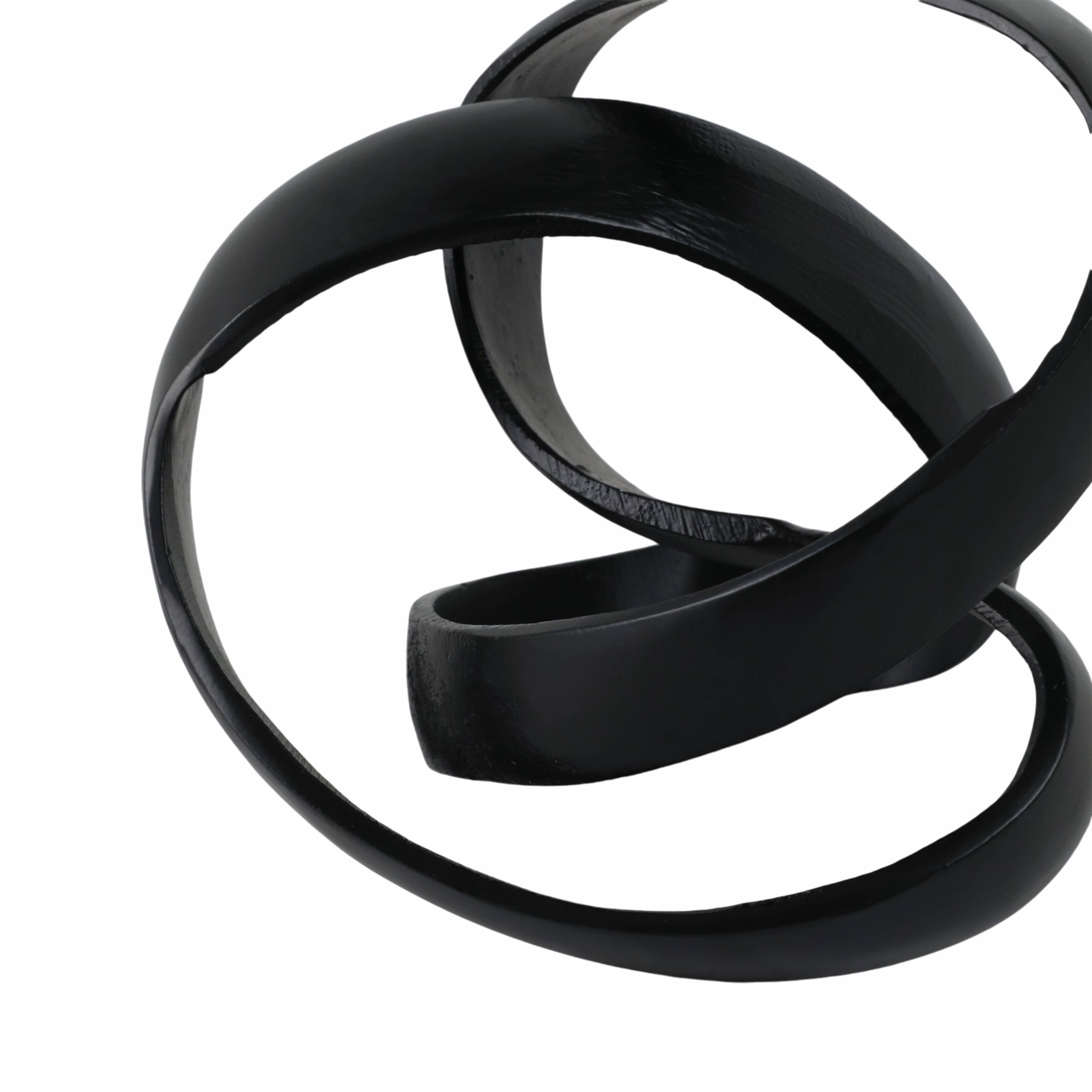 Abstract Interwoven Decorative Object - Black