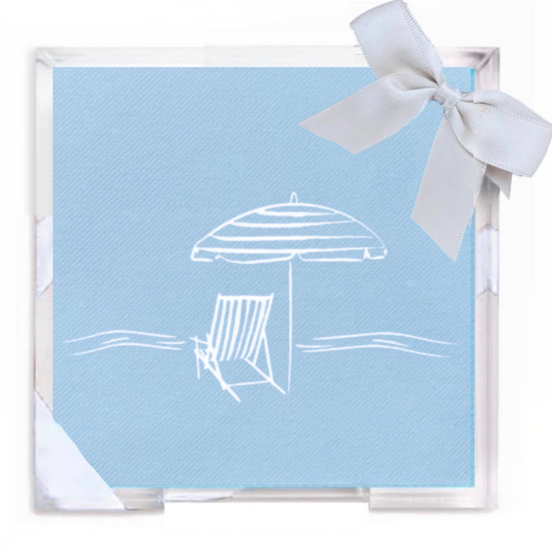 Acrylic Summer Hostess Sets Beach Day Cocktail Napkin Holder