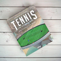 Book titled 'Tennis: The Ultimate Book' on a wooden surfaceGift for Tennis Players, Luxury Coffee Table Book