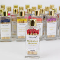 Make Good Decisions Or Not -Glass Bottle Safety Matches -Red