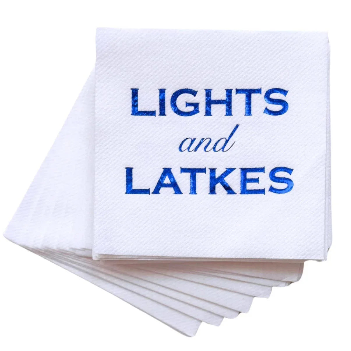 Cloth-Like Cocktail Napkins Lights and Latkes Cocktail Napkins