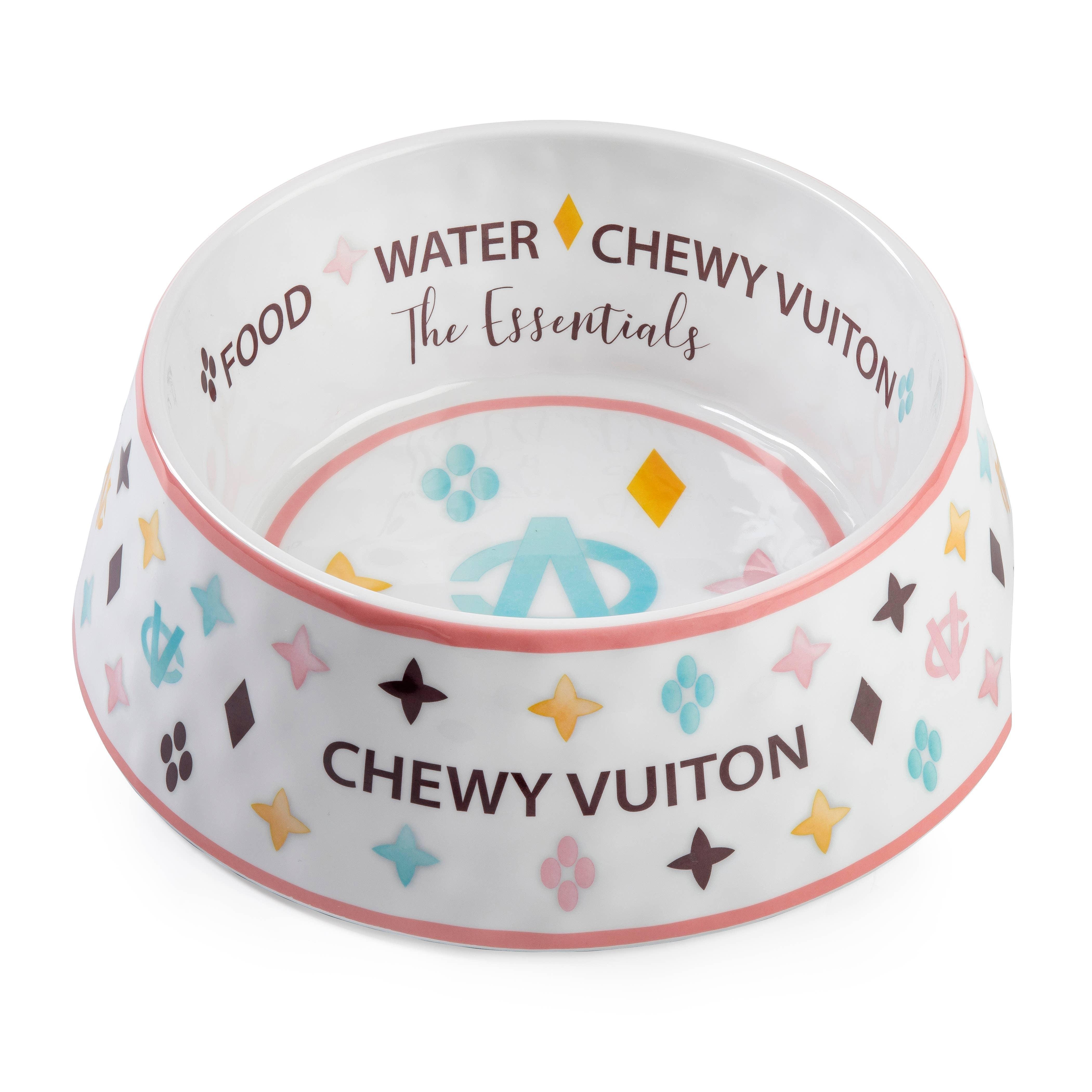 Chewy Vuiton Dog Bowl Pet Gifts