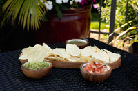 Acacia Wood 3 Dipping Bowls and Tray