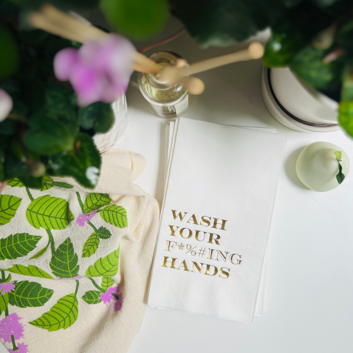 Wash Your F*%#ING Hands Paper Guest Towels