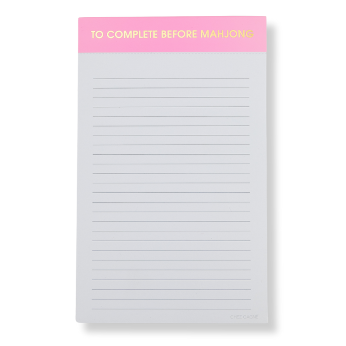 To Complete Before Mahjong - Notepad - 5x8