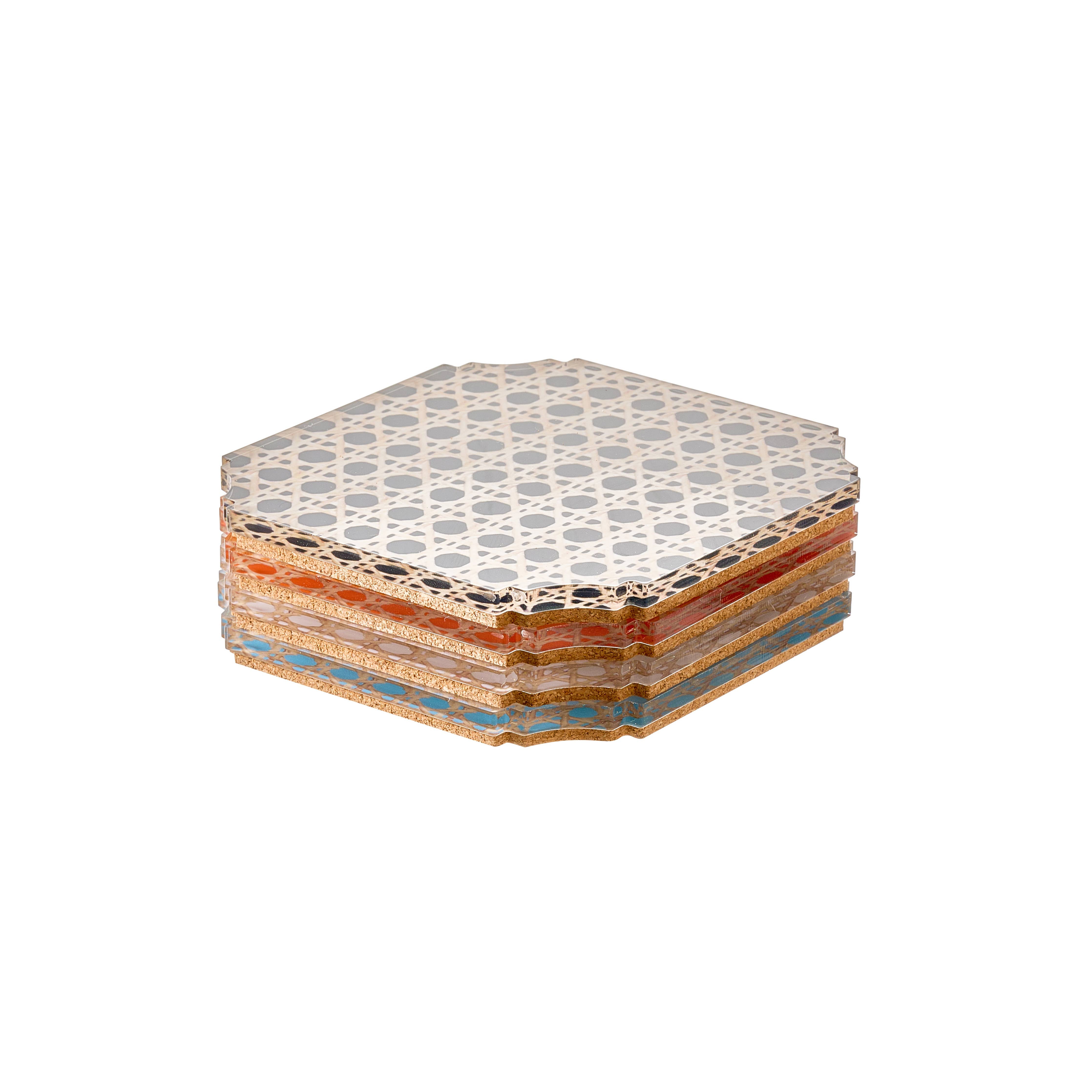 Rattan Coaster Set S/4