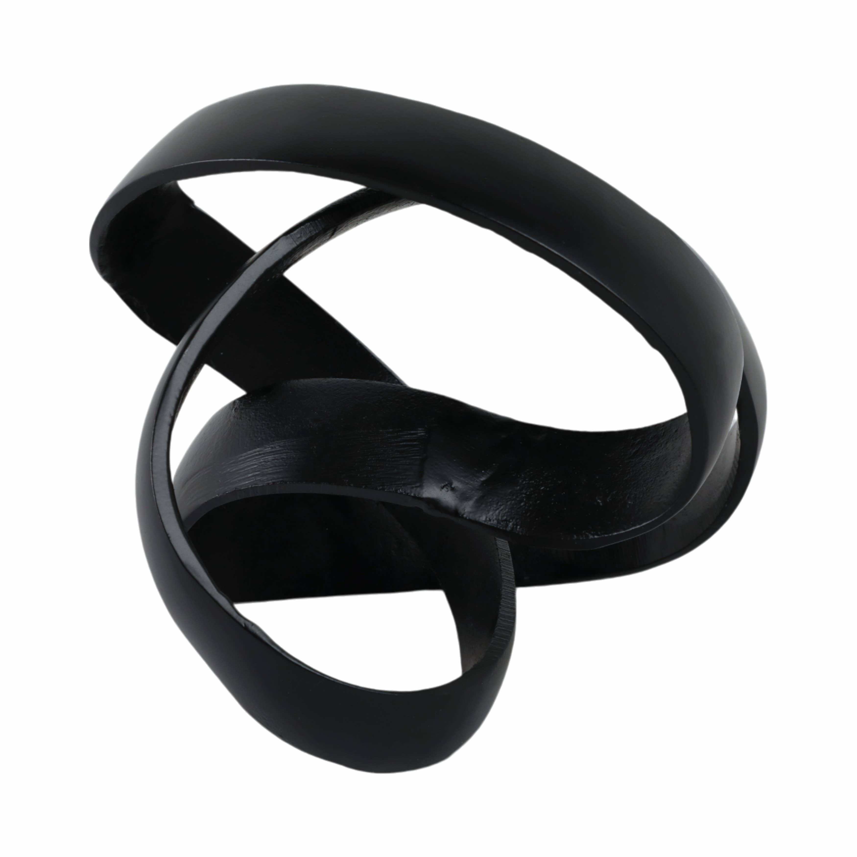 Abstract Interwoven Decorative Object - Black