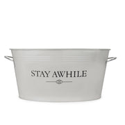 Galvanized Metal Ice Tub with Handles