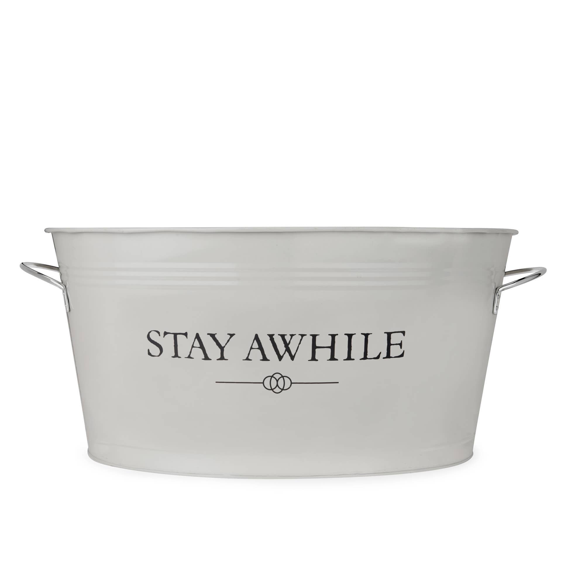 Galvanized Metal Ice Tub with Handles