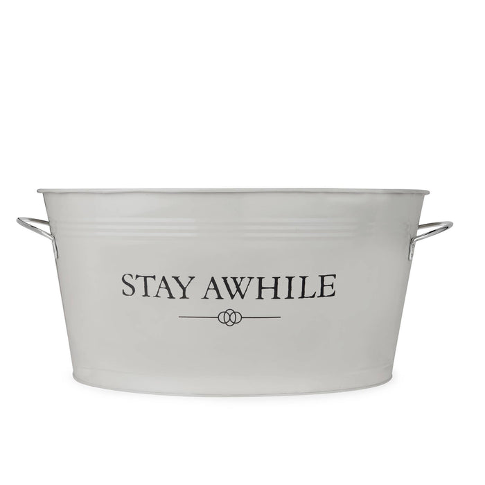 Galvanized Metal Ice Tub with Handles